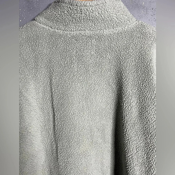 Aerie Offline Light Green Cozy Sherpa Nylon Oversized Half Zip. Size XLarge - Picture 4 of 10